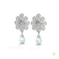 1.70 CT. Diamond & Pearl Teardrop Earrings