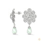 1.70 CT. Diamond & Pearl Teardrop Earrings