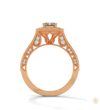 1.70 Ct. Emerald-Cut Halo Lab Diamond Ring
