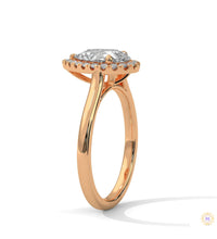1.70 Ct. Pear Halo Lab Diamond Engagement Ring