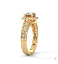 1.70 Ct. Round Halo Lab Diamond Engagement Ring