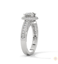 1.70 Ct. Round Halo Lab Diamond Engagement Ring