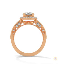 1.70 Ct. Round Halo Lab Diamond Engagement Ring