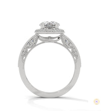 1.70 Ct. Round Halo Lab Diamond Engagement Ring