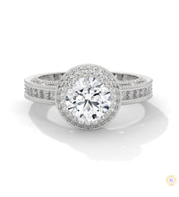 1.70 Ct. Round Halo Lab Diamond Engagement Ring