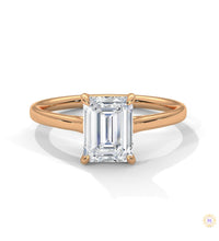 1.75 Ct. Emerald-Cut Solitaire Lab Diamond Ring
