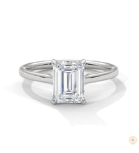 1.75 Ct. Emerald-Cut Solitaire Lab Diamond Ring
