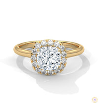 1.80 Ct. Cushion Halo Lab Diamond Engagement Ring