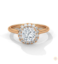 1.80 Ct. Cushion Halo Lab Diamond Engagement Ring
