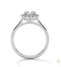 1.80 Ct. Cushion Halo Lab Diamond Engagement Ring
