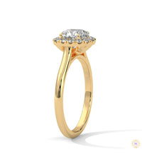 1.80 Ct. Cushion Halo Lab Diamond Engagement Ring