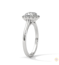 1.80 Ct. Cushion Halo Lab Diamond Engagement Ring