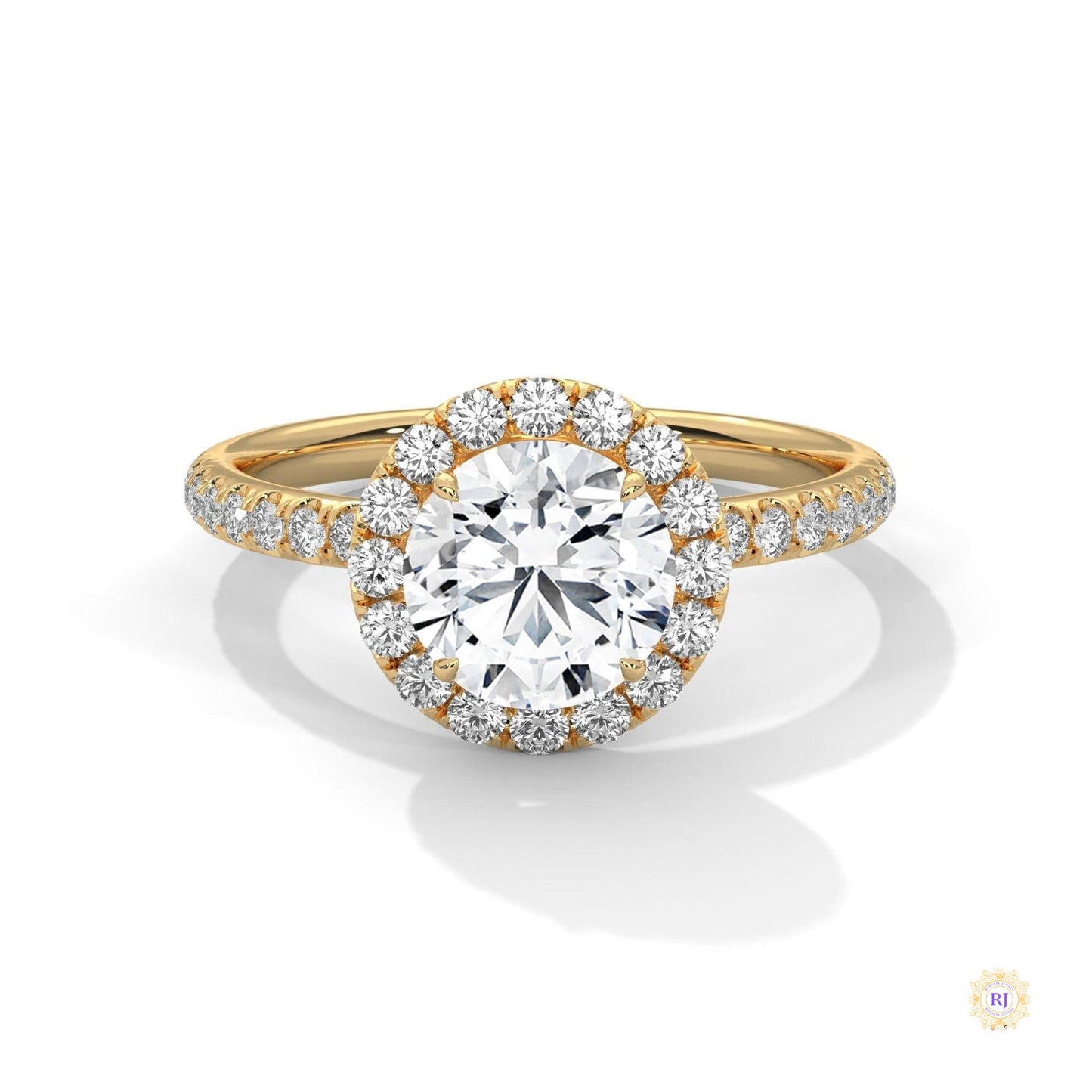 1.80 Ct. Round Halo Lab Diamond Ring