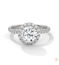 1.80 Ct. Round Halo Lab Diamond Ring