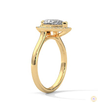 1.85 Ct. Pear Halo Diamond Engagement Ring