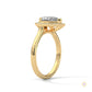 1.85 Ct. Pear Halo Diamond Engagement Ring