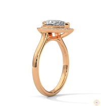 1.85 Ct. Pear Halo Diamond Engagement Ring