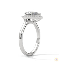 1.85 Ct. Pear Halo Diamond Engagement Ring