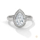 1.85 Ct. Pear Halo Diamond Engagement Ring