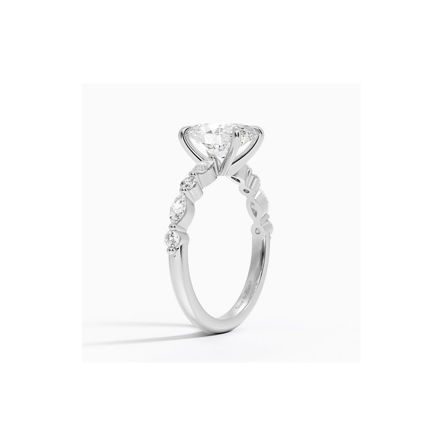 Luxury 14K White Gold Oval-Cut Lab Diamond Ring – Fine Bridal Jewelry