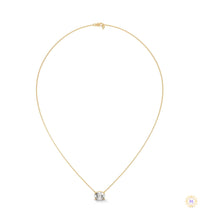 2 CT. Floating Oval Lab Diamond Pendant