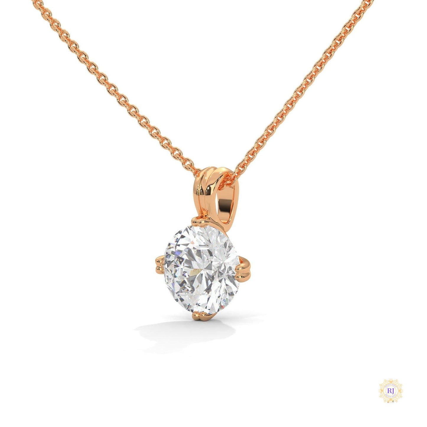 2 CT. Lab Diamond Solitaire Pendant