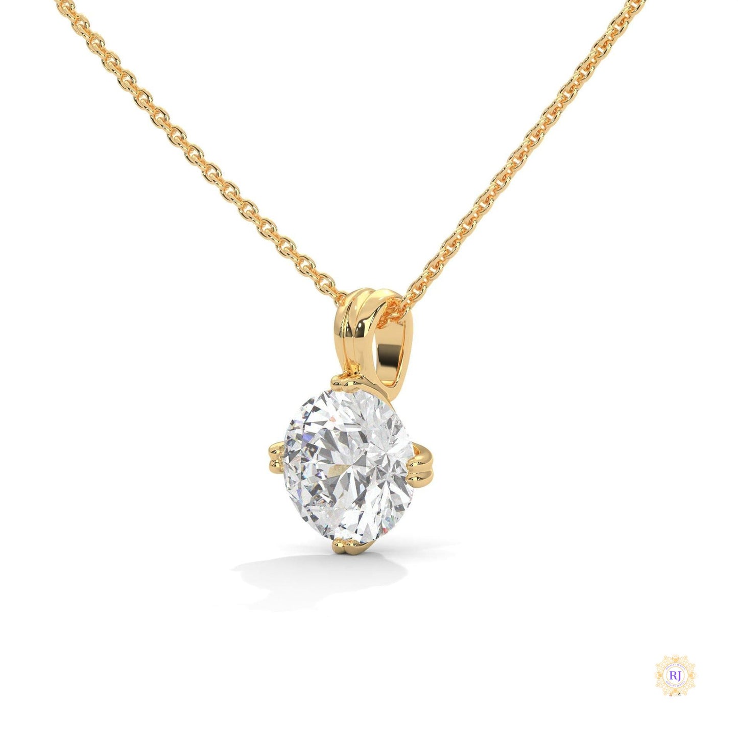 2 CT. Lab Diamond Solitaire Pendant