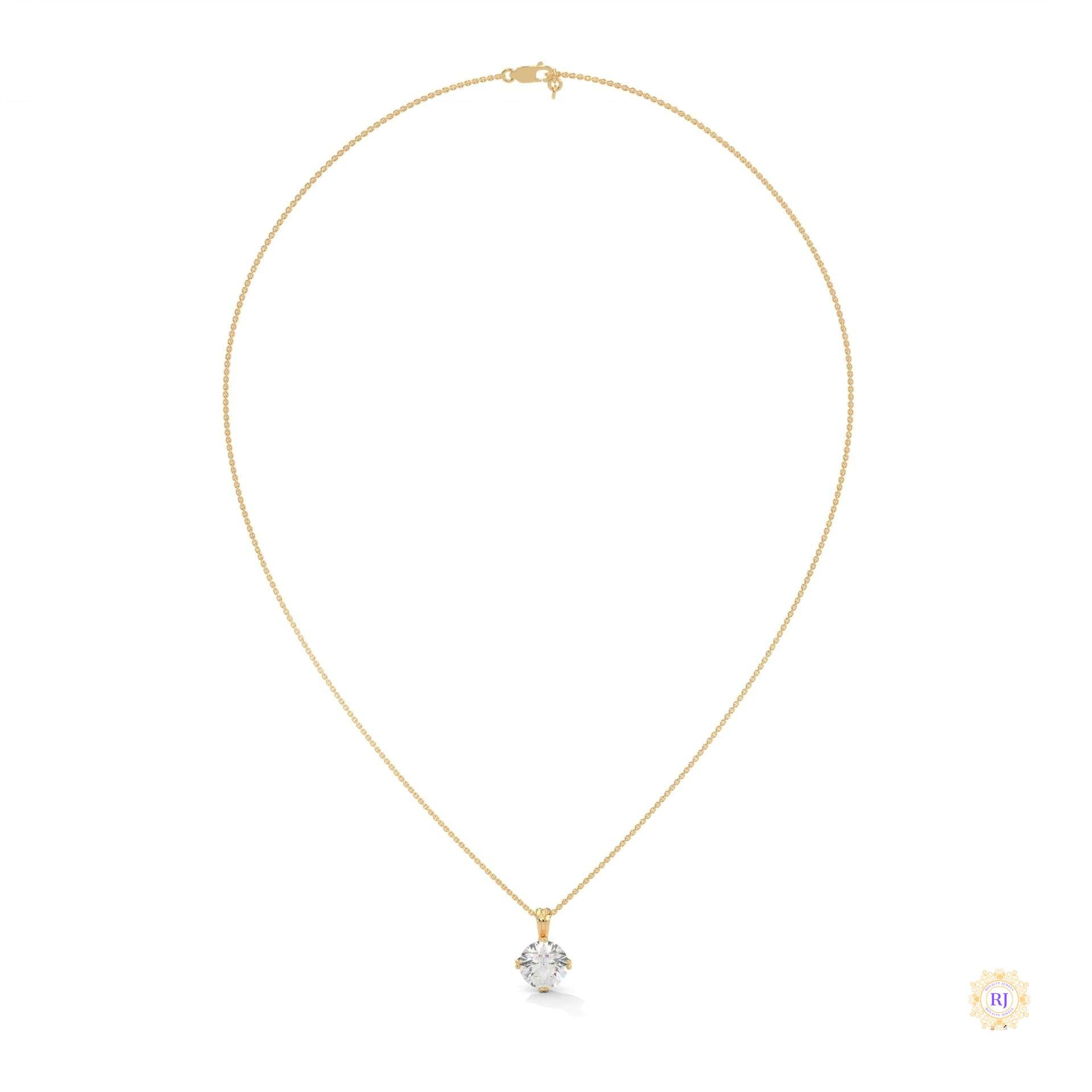 2 CT. Lab Diamond Solitaire Pendant