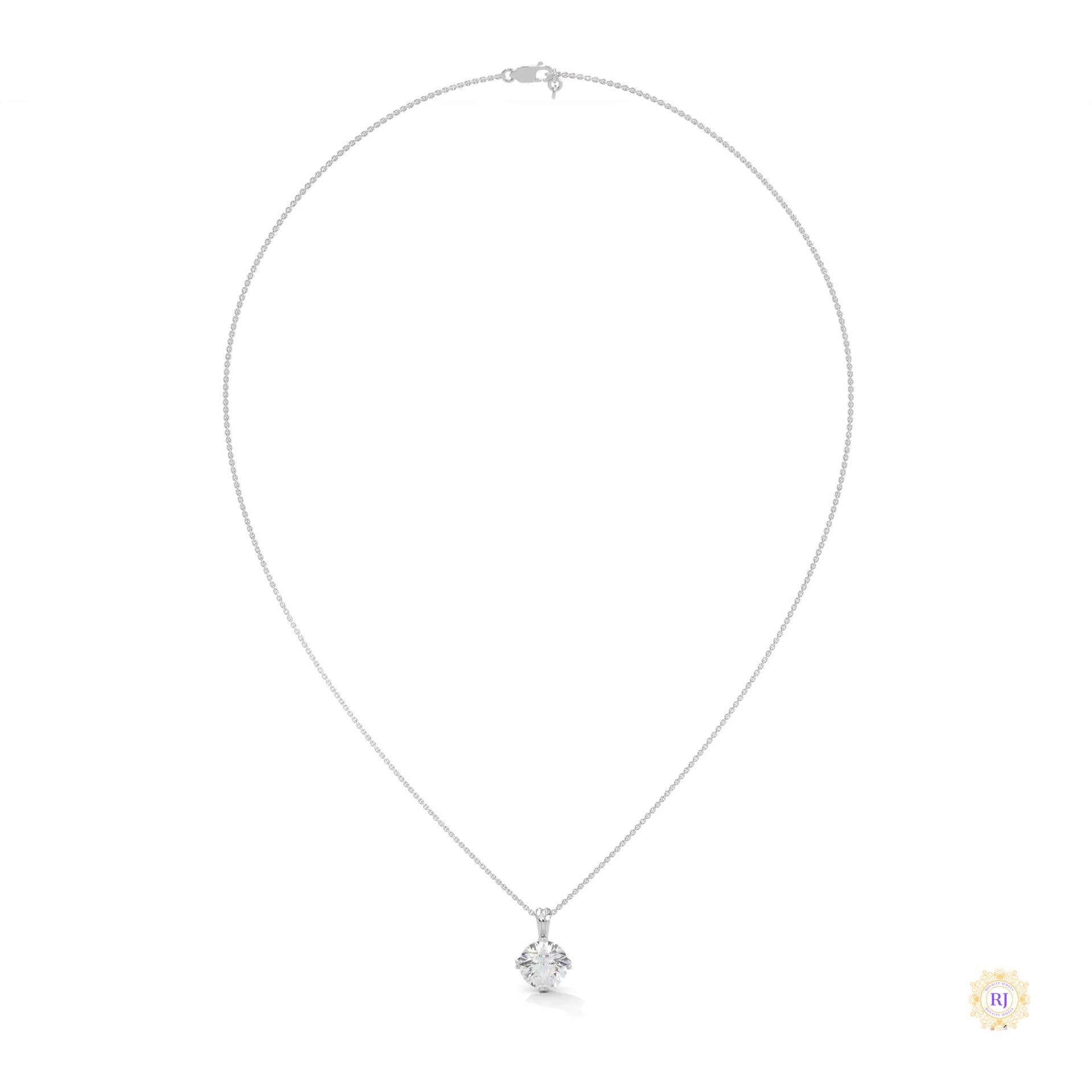 2 CT. Lab Diamond Solitaire Pendant