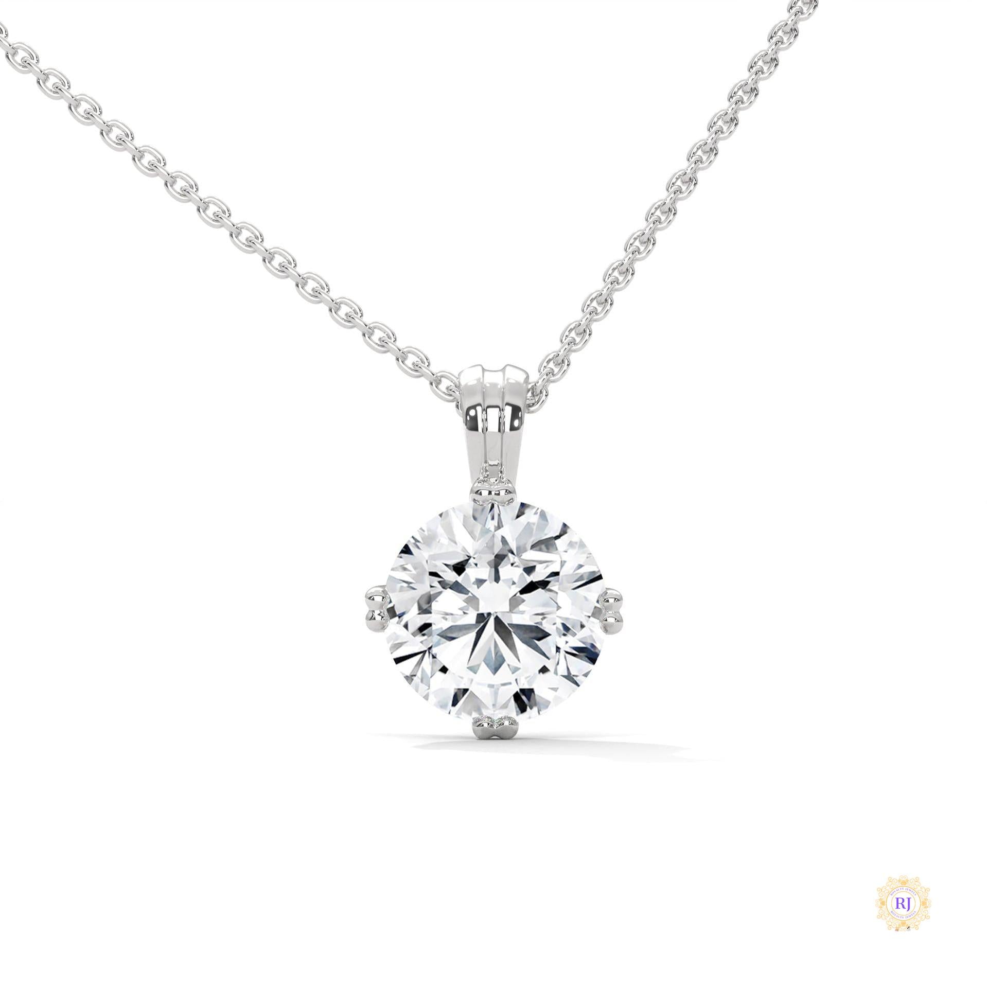 2 CT. Lab Diamond Solitaire Pendant