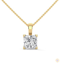 2 CT. Princess-Cut Lab Diamond Pendant