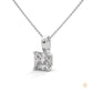 2 CT. Princess-Cut Lab Diamond Pendant