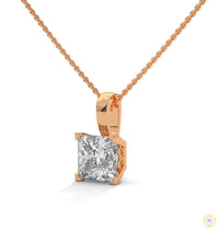 2 CT. Princess-Cut Lab Diamond Pendant