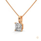 2 CT. Princess-Cut Lab Diamond Pendant