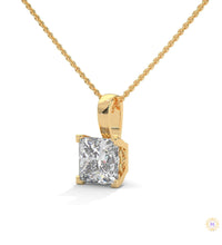 2 CT. Princess-Cut Lab Diamond Pendant