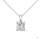 2 CT. Princess-Cut Lab Diamond Pendant