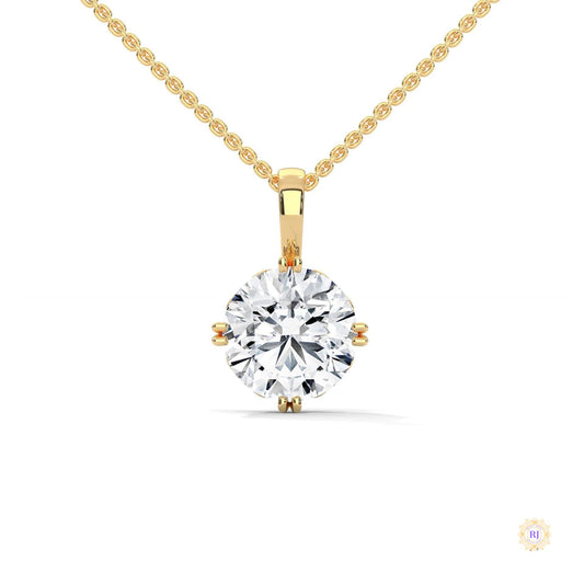 2 CT. Round Diamond Solitaire Pendant