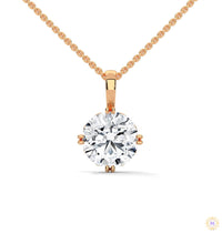 2 CT. Round Diamond Solitaire Pendant