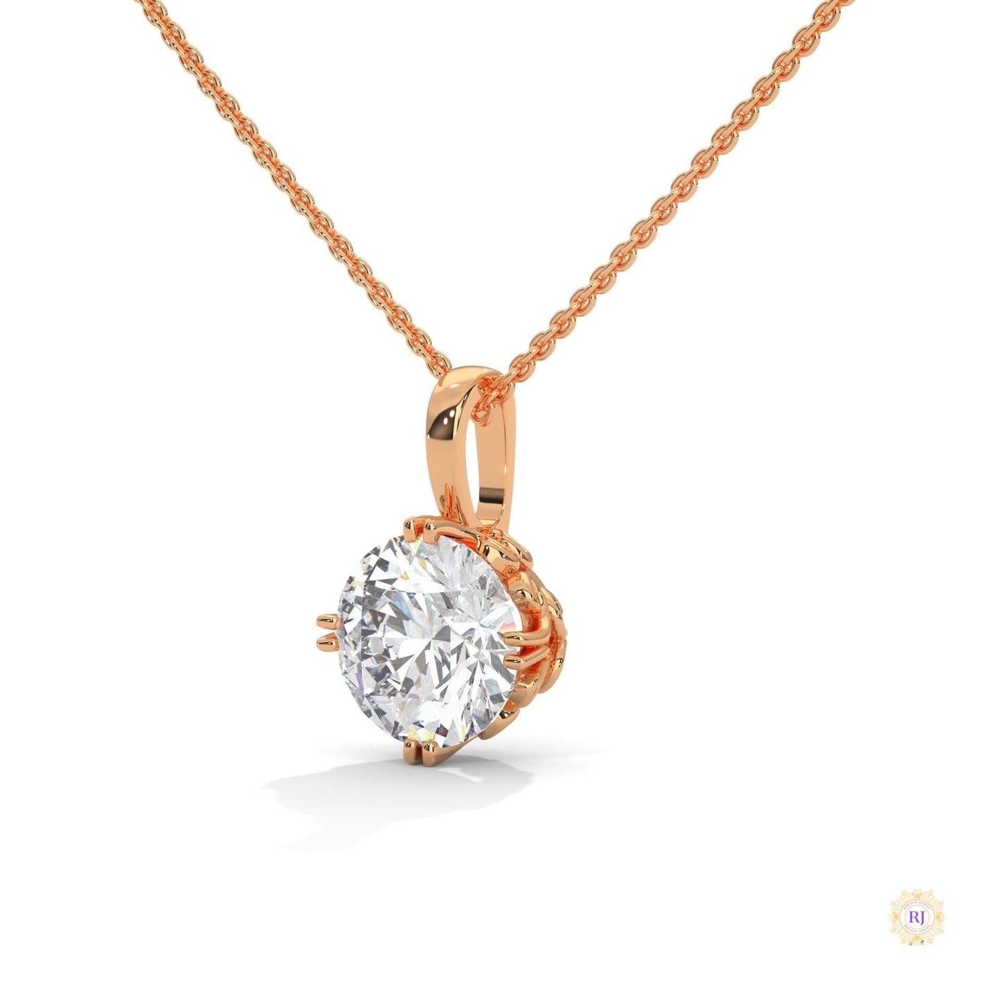 2 CT. Round Diamond Solitaire Pendant