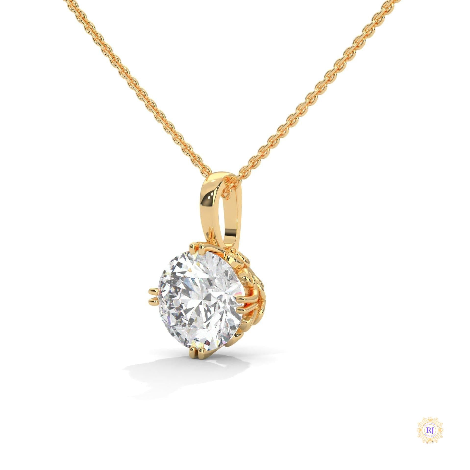 2 CT. Round Diamond Solitaire Pendant