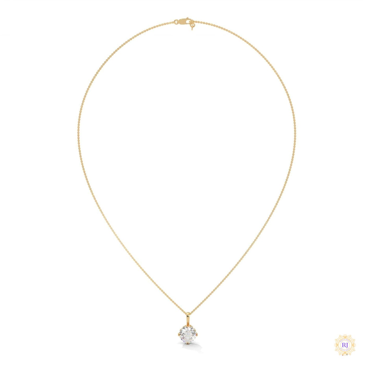 2 CT. Round Diamond Solitaire Pendant