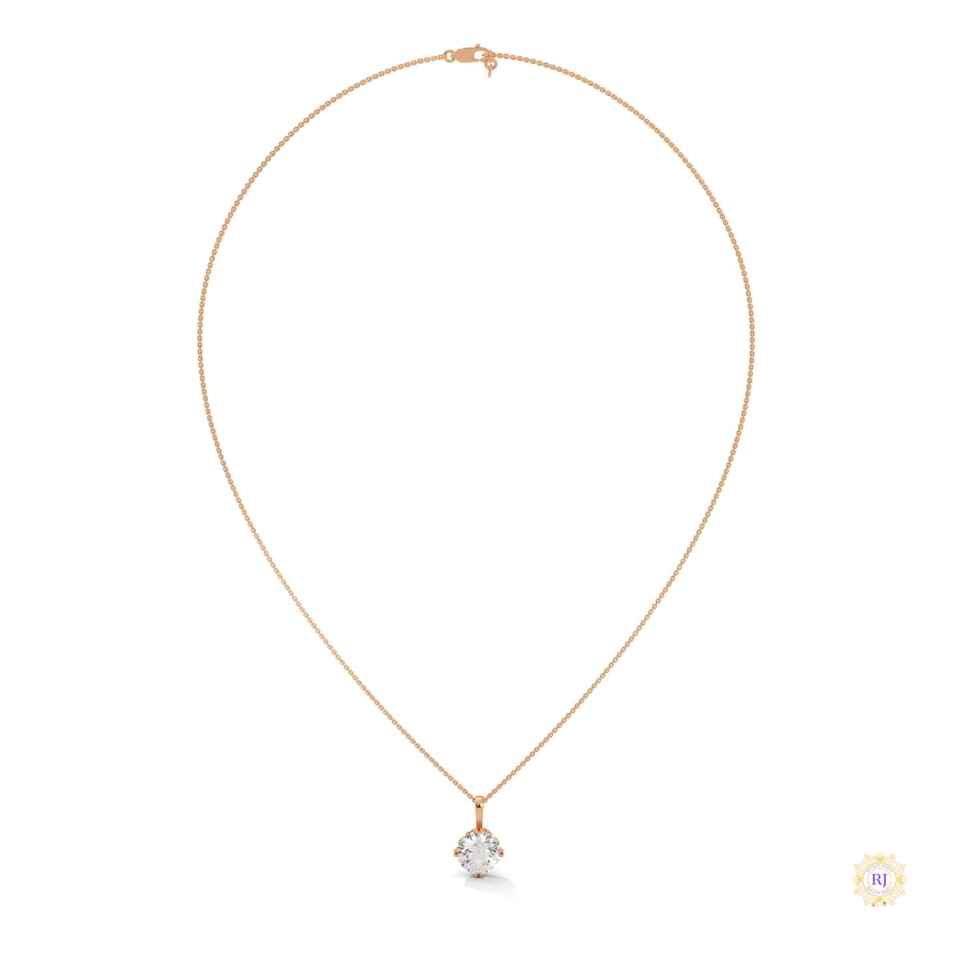 2 CT. Round Diamond Solitaire Pendant