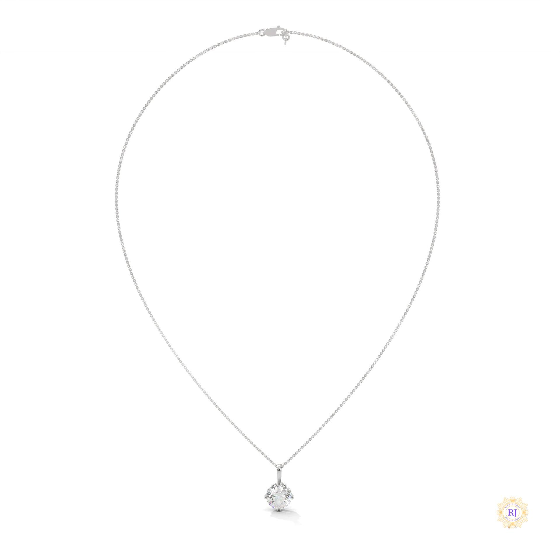 2 CT. Round Diamond Solitaire Pendant