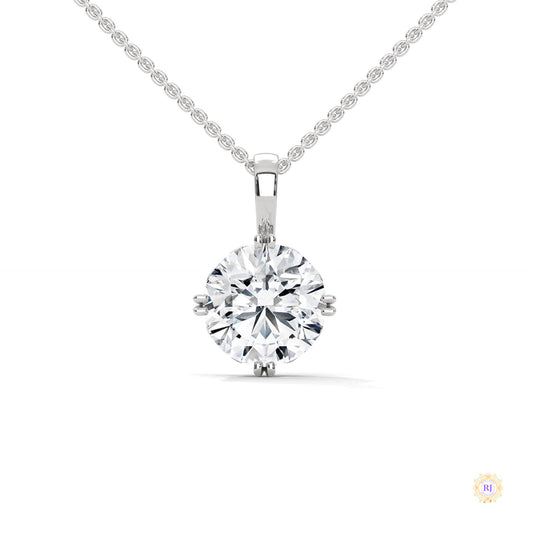 2 CT. Round Diamond Solitaire Pendant