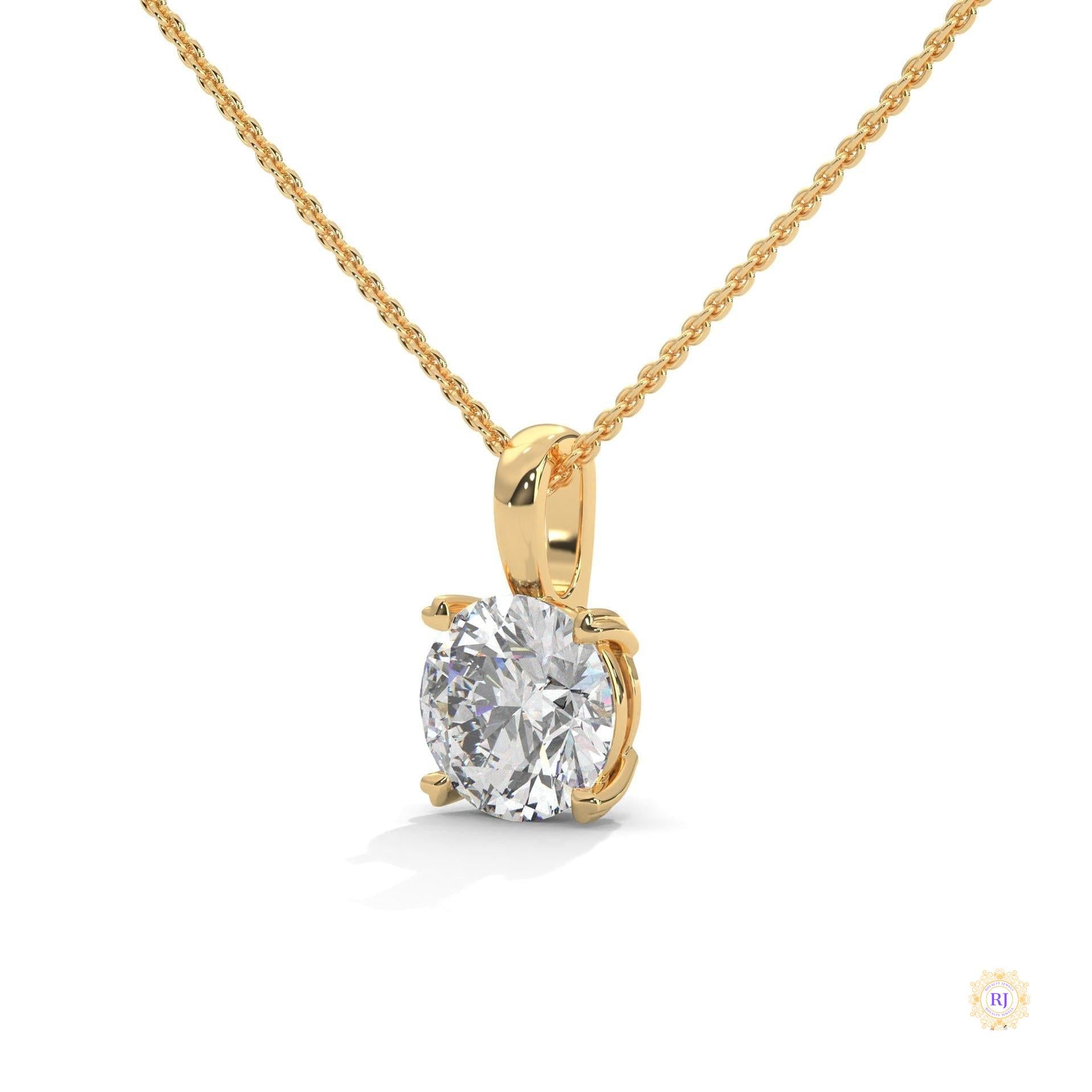 2 CT. Solitaire Lab Diamond Pendant