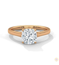 2 Ct. Cushion-Cut Solitaire Lab Diamond Ring