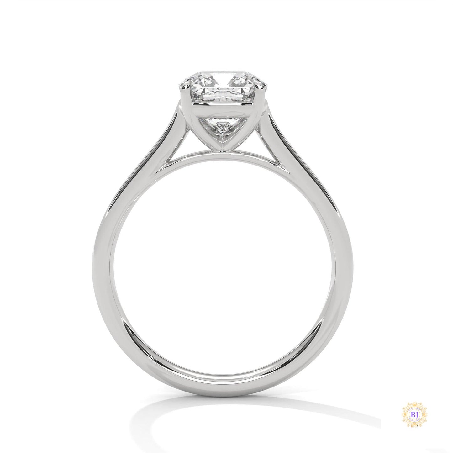 2 Ct. Cushion-Cut Solitaire Lab Diamond Ring