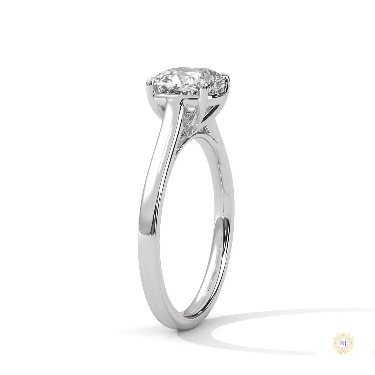 2 Ct. Cushion-Cut Solitaire Lab Diamond Ring
