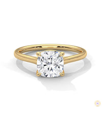 2 Ct. Cushion-Cut Solitaire Lab Diamond Ring