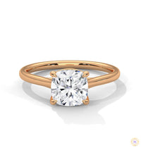 2 Ct. Cushion-Cut Solitaire Lab Diamond Ring